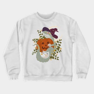 Leopard Gecko and Jack-O-Lantern Crewneck Sweatshirt